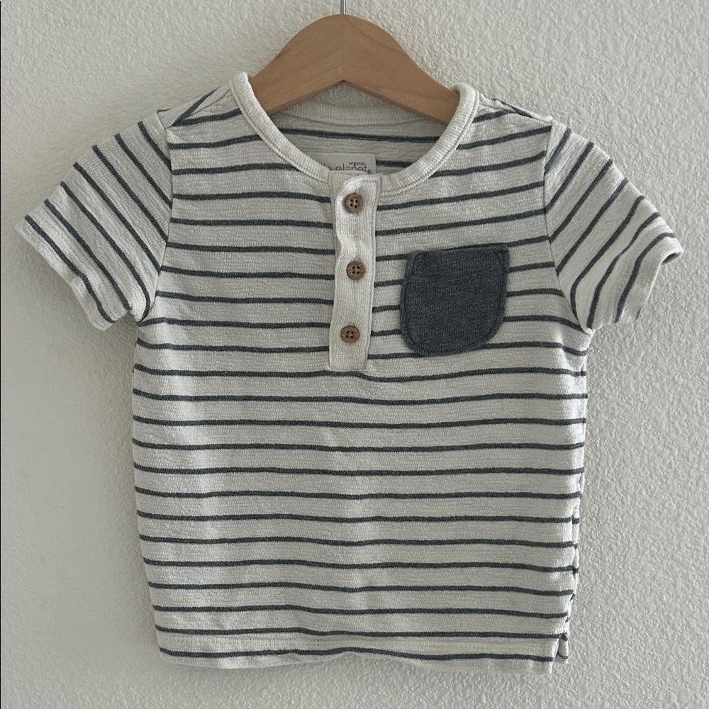 *SOLD* Nautical Striped Kids Tee with Pocket